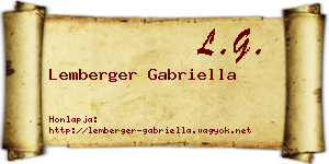 Lemberger Gabriella névjegykártya